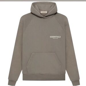 Fear of God ESSENTIALS Fleece Hoodie in Taupe Size Large